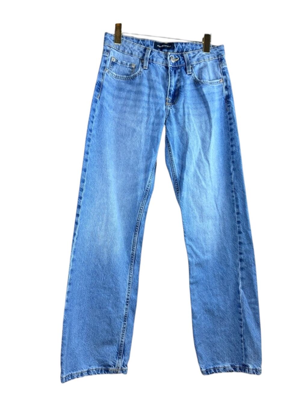 Aeropostale Low Rise Baggy Jeans Medium Wash Denim Y2K Skater 0 Short